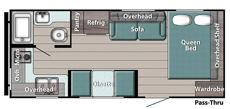 Gulf Stream Ameri-Lite Super Lite 199RK floor plan