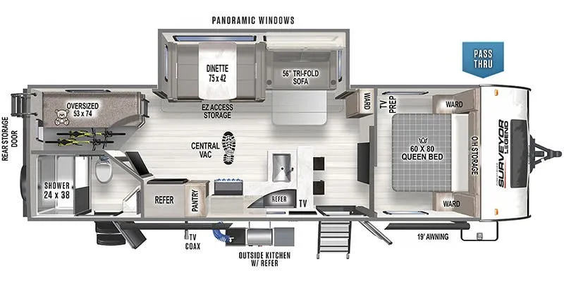 Forest River Surveyor Legend 276BHLE floor plan