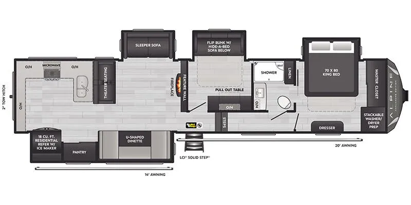 Keystone Alpine Avalanche Edition 379MB floor plan