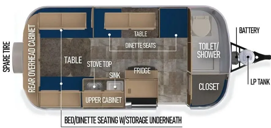 Scamp 16 Deluxe 16 DELUXE LAYOUT B floor plan