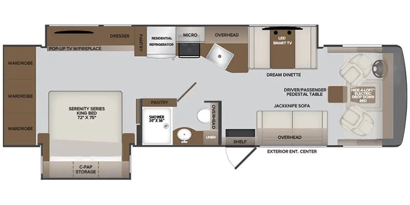2023 Holiday Rambler Invicta 32RW - Floor plan