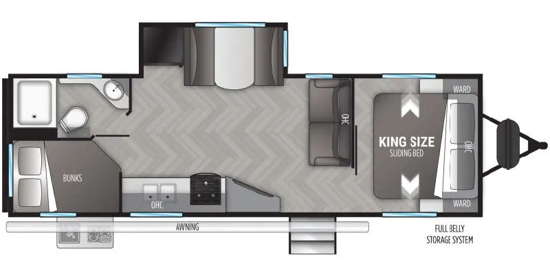 2021 Cruiser RV Shadow Cruiser SC259BHS floor plan