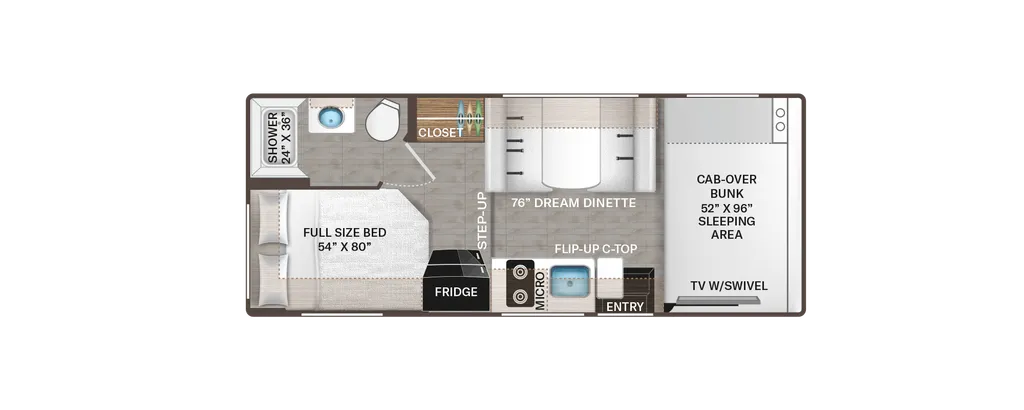 2026 Thor Motor Coach Four Winds ESpec 21Z floor plan