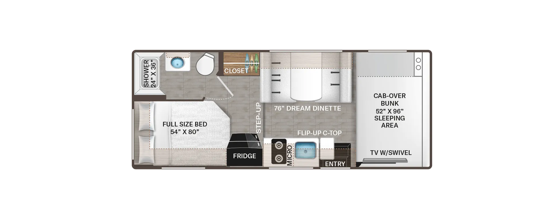 2026 Thor Motor Coach Four Winds ESpec 21Z - Floor plan