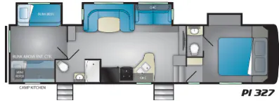 Heartland Pioneer 327 floor plan