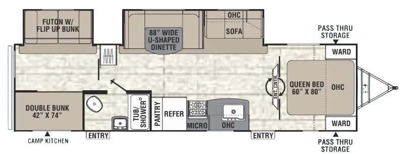 Coachmen Freedom Express Maple Leaf Edition 310 BHDSLE floor plan