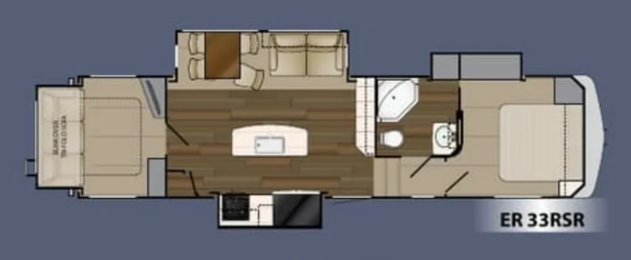 Heartland ElkRidge 33RSR floor plan