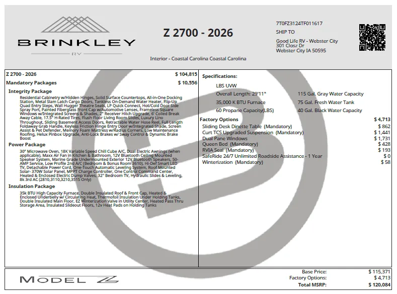 2026 Brinkley Model Z 2700 - Photo 3