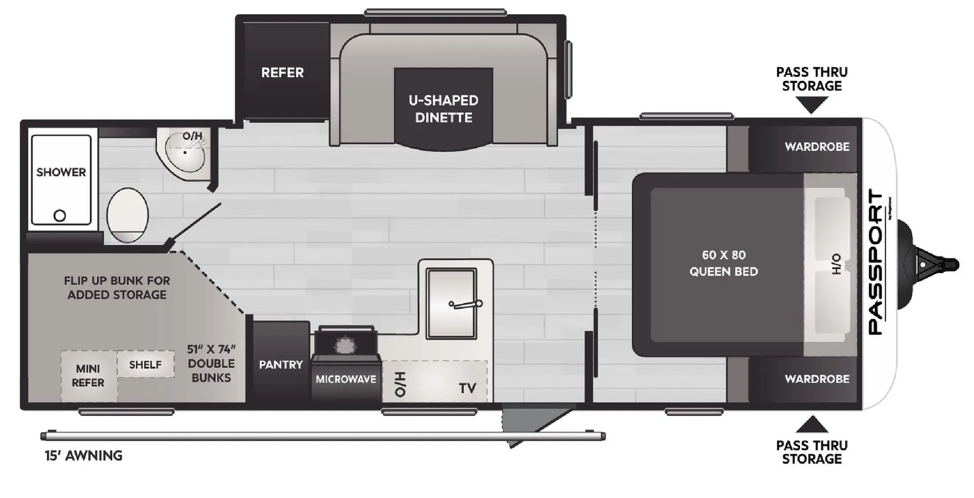 Keystone Passport SL Series 229BH floor plan