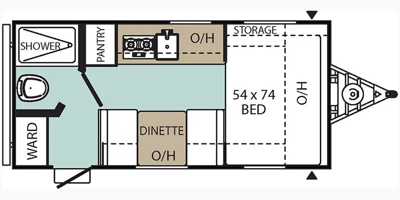 Coachmen Clipper Cadet 16CFB floor plan