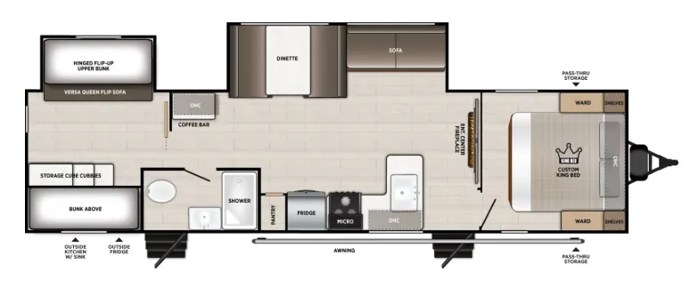 Forest River Wildwood 32BHDS floor plan