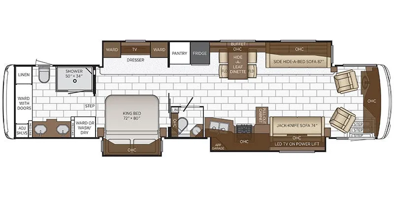 Newmar Ventana 4369 floor plan