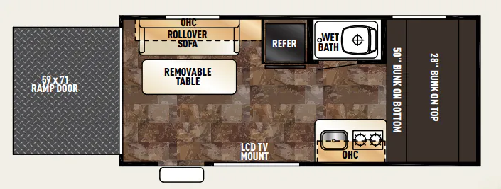 Forest River Cherokee Wolf Pup 17RP floor plan