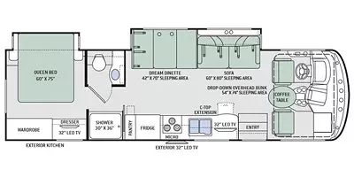 2017 Thor HURRICANE 31S floor plan