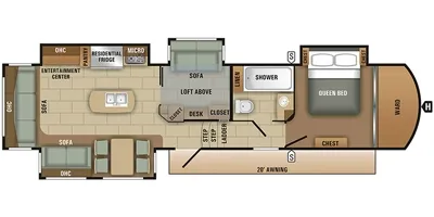 2018 Starcraft Solstice 378MBRL floor plan