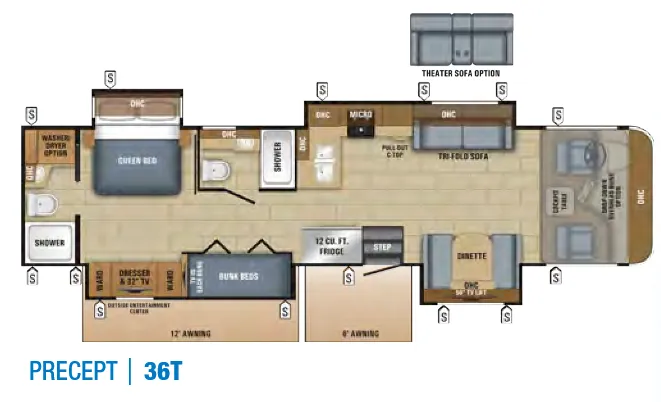 Jayco Precept 36T floor plan