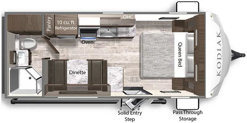 Dutchmen Kodiak Ultra-Lite 201QB floor plan