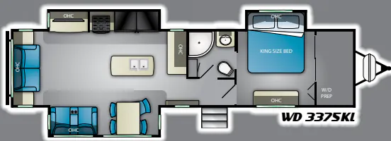 Heartland Wilderness 3375 KL floor plan