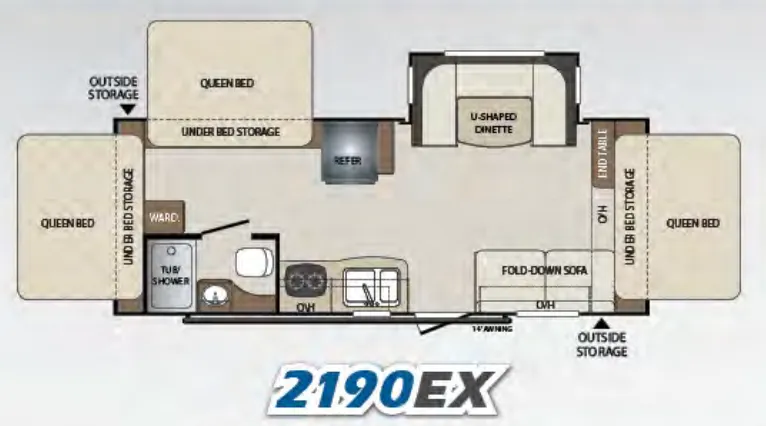 Keystone Bullet Crossfire 2190EX floor plan