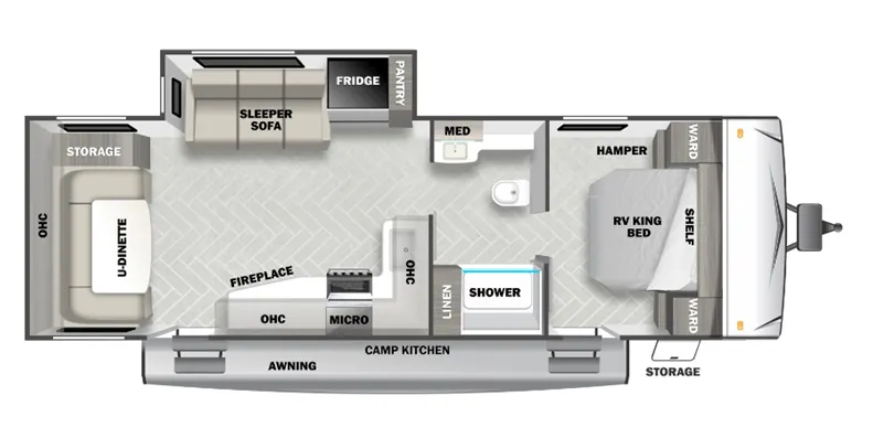 Forest River EVO T2560 floor plan