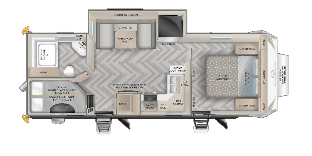 2023 Ember RV Touring Edition 24BH floor plan