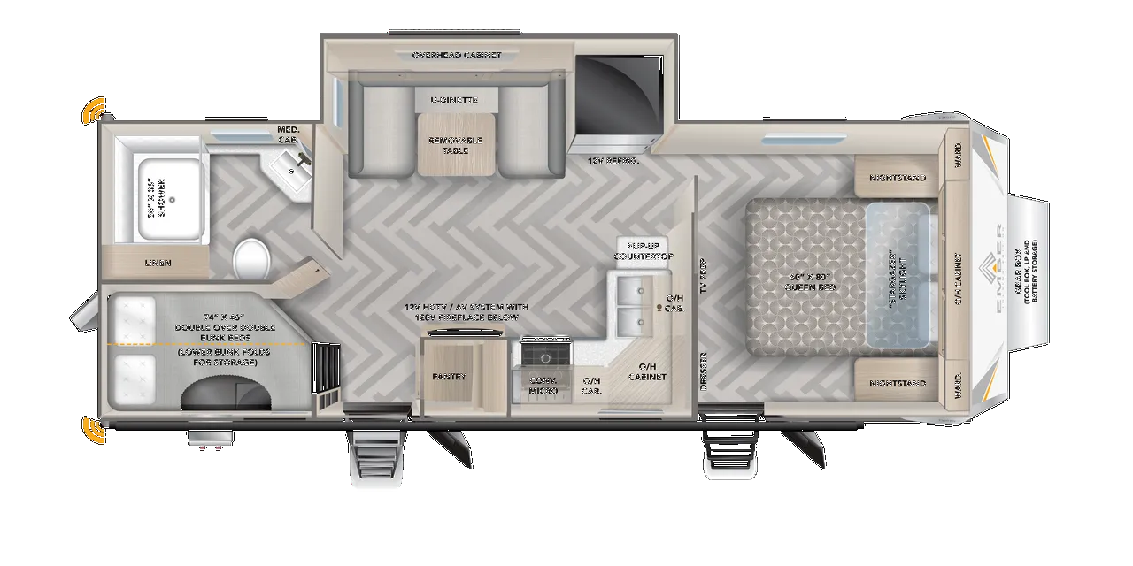 2023 Ember RV Touring Edition 24BH - Floor plan