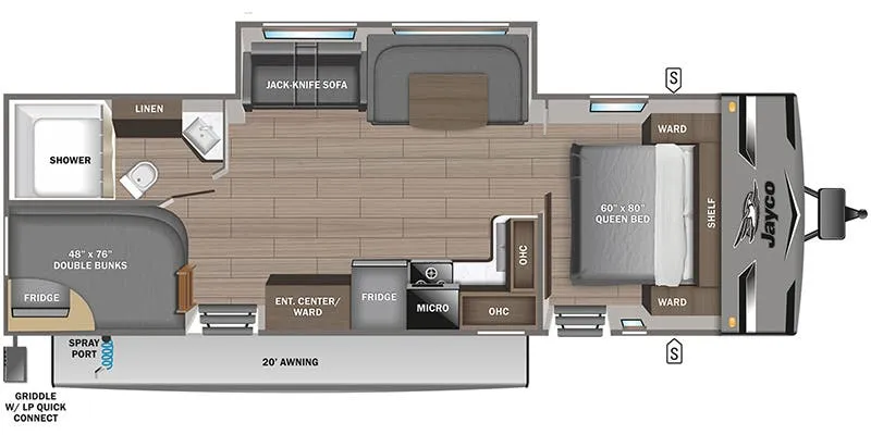 Jayco Jay Flight 285BHS floor plan