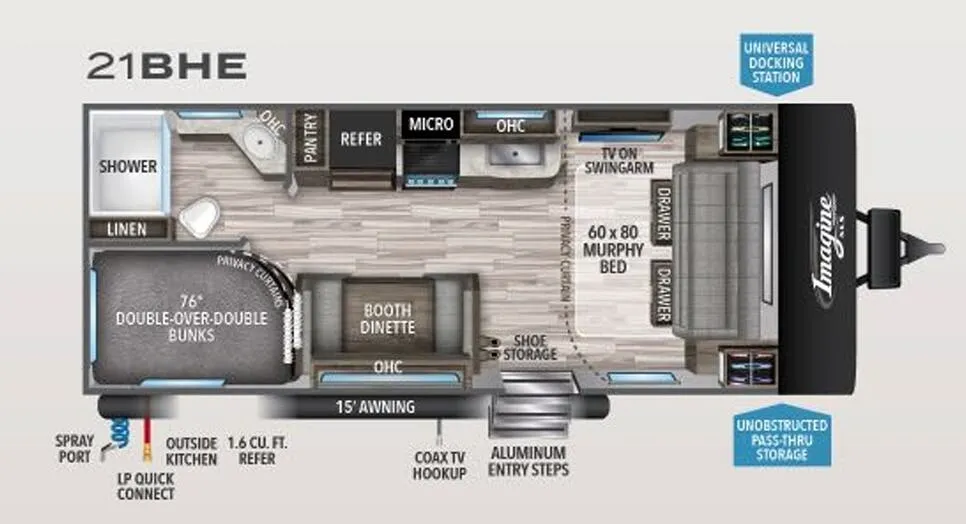 Grand Design Imagine XLS 21BHE floor plan
