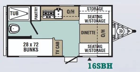 Forest River Viking Saga 16SBH floor plan