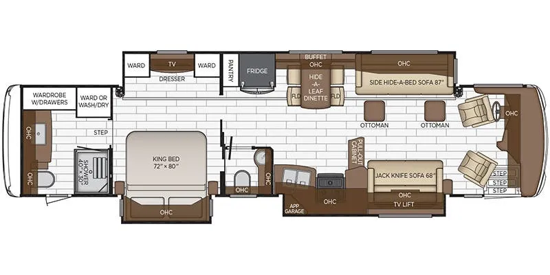 2021 Newmar Dutch Star 4081 - Floor plan