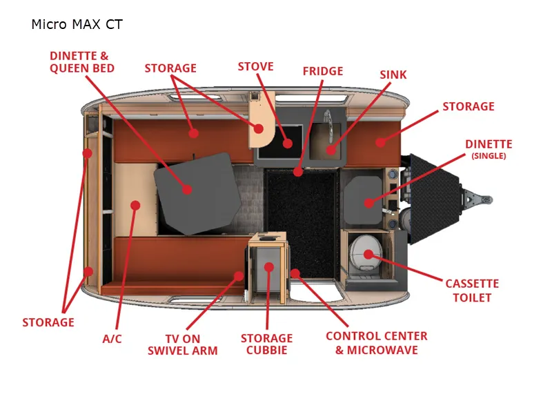 2024 Xtreme Outdoors Little Guy Micro MAX CT - Floor plan