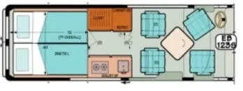 Sportsmobile Promaster 123S floor plan
