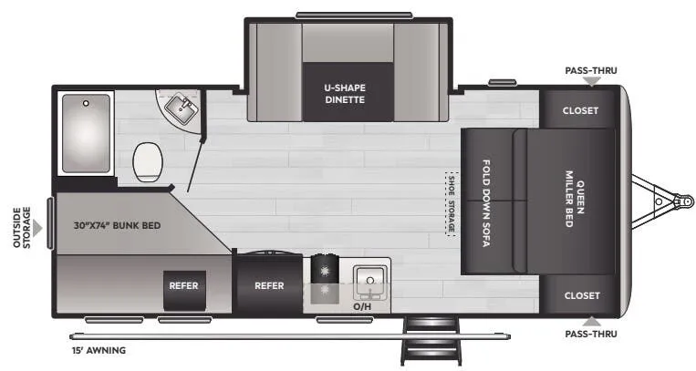 Keystone Springdale Mini 1810BH floor plan