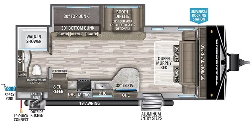 2023 Grand Design Transcend Xplor 235BH - Floor plan