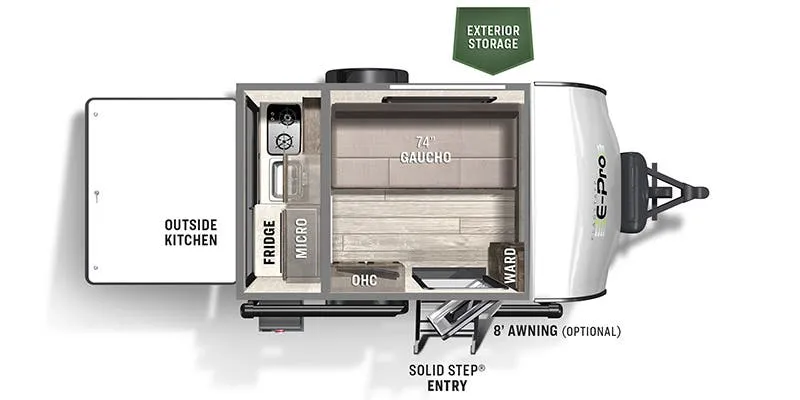 2021 Forest River Flagstaff E-Pro E12SRK floor plan