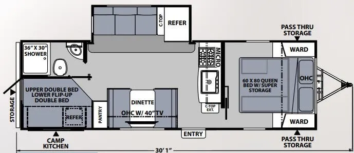 Coachmen Apex Ultra-Lite 256BHS floor plan