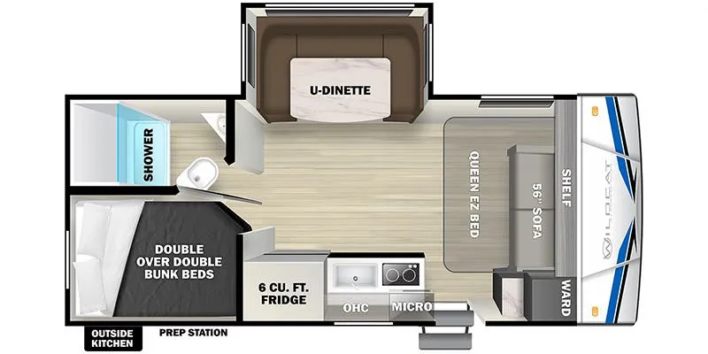Forest River Wildcat 182DBX floor plan