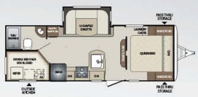Keystone Bullet 243BHS floor plan