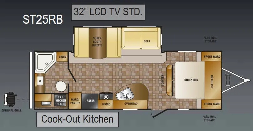 CrossRoads Sunset Trail Lite Weight ST25RB floor plan