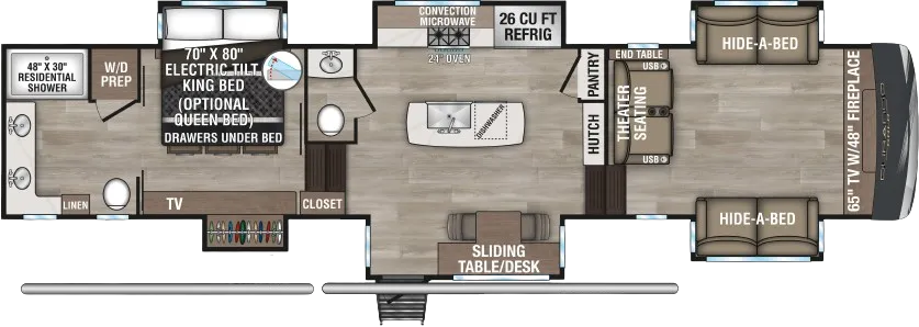 2025 K-Z Durango Gold G388FLS - Floor plan