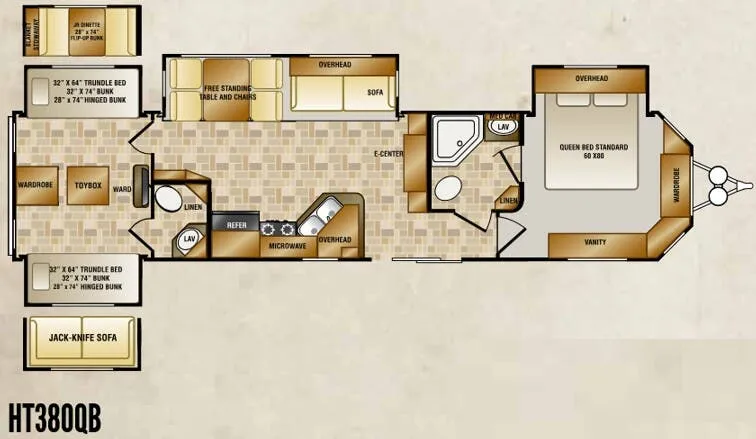 CrossRoads Hampton HT380QB floor plan