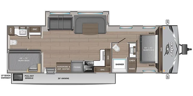 2025 Jayco Jay Flight 330TBS - Floor plan