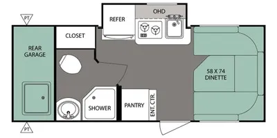 2016 Forest River Rpod 183G - Floor plan