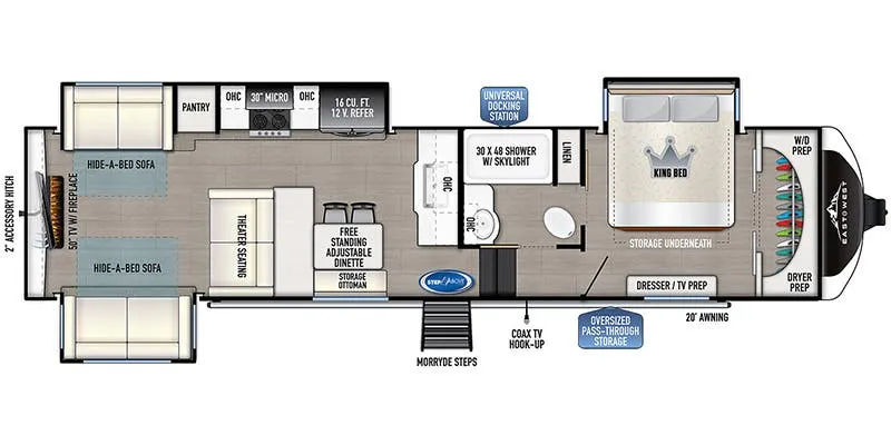 East to West Tandara 340RD floor plan