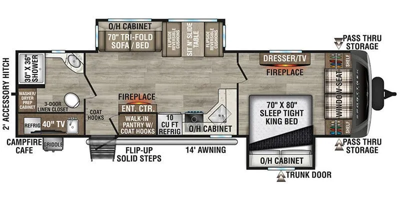 2025 VENTURE 292VRB TOURING EDITION SPORTTREK - Floor plan