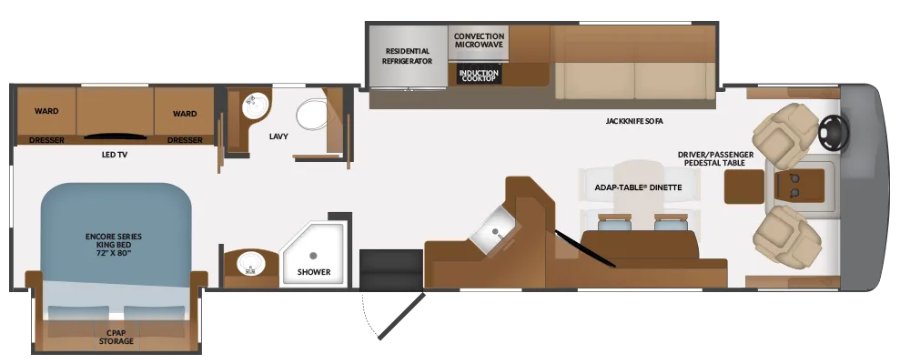 Fleetwood Southwind 36GL floor plan
