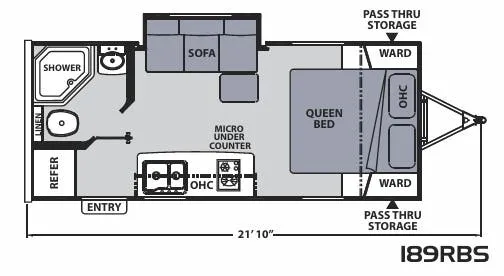 Coachmen Apex Nano 189RBS floor plan