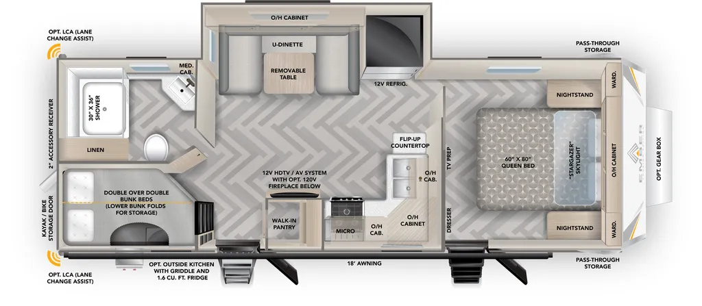 2023 Ember RV Touring Edition 24BH floor plan