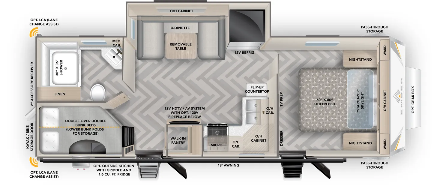 2023 Ember RV Touring Edition 24BH - Floor plan