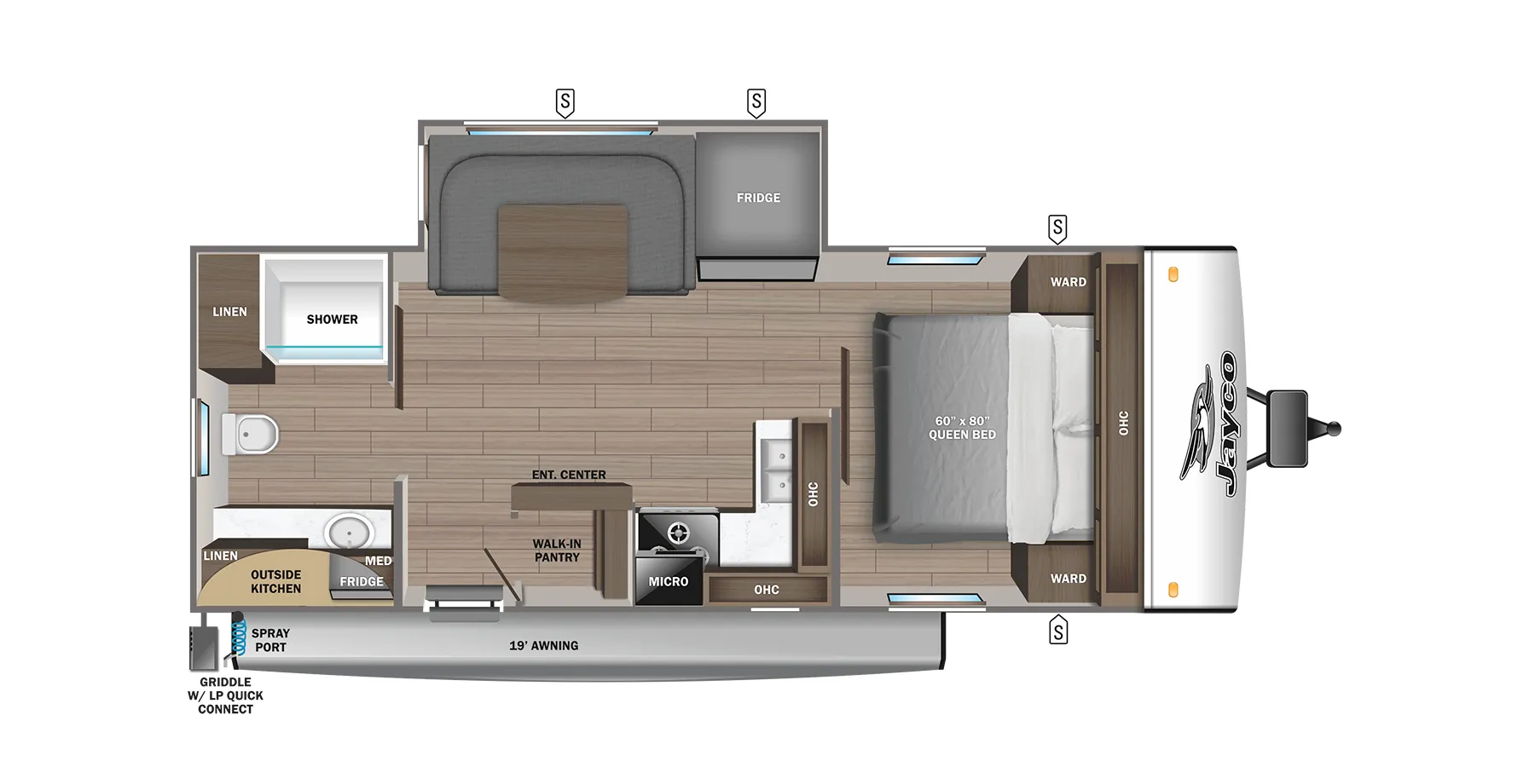 Jayco Jay Feather 22RB floor plan